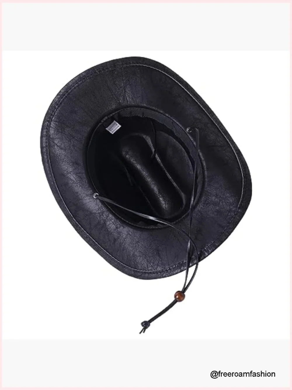 Wide Brim Felt Cowboy Hat with Chin Strap, Adjustable, Unisex Western Hat